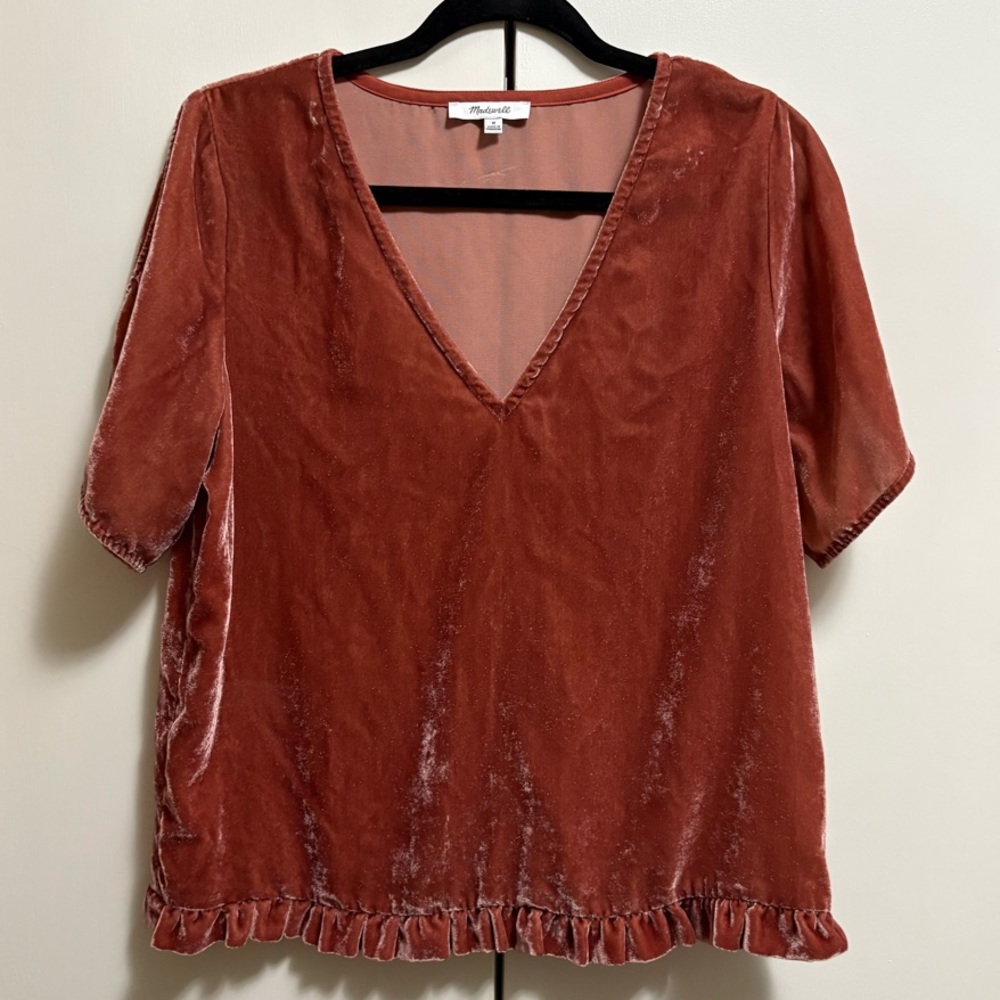 Madewell Shimmer Velvet Top